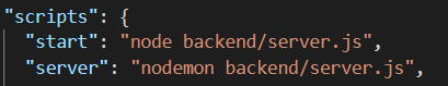 Server scripts for the application