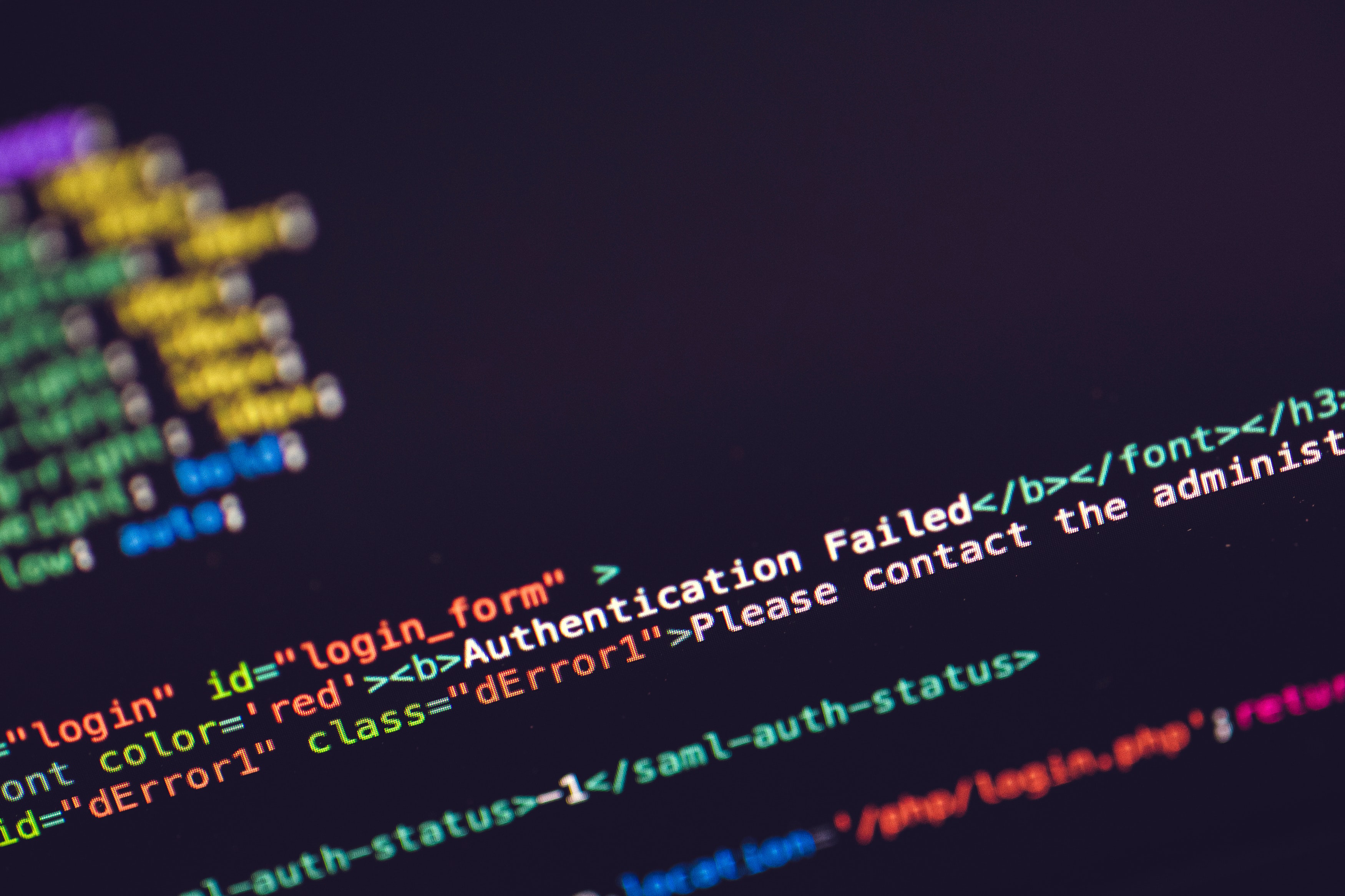 Some code on a computer screen