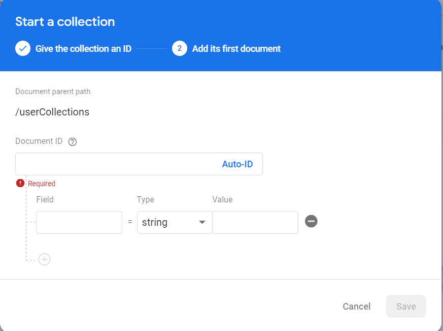 Firebase selection location screen
