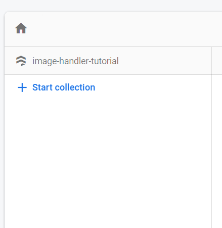 Firebase start collection screen