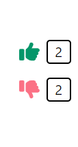 Thumbs up and thumbs down emojis